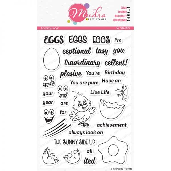 eggstasy design photopolymer stamp for crafts, arts and DIY by Mudra
