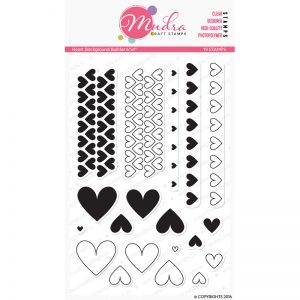 heart background builder design photopolymer stamp for crafts, arts and DIY by Mudra