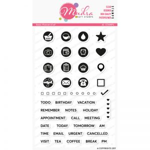 basic planner design photopolymer stamp for crafts, arts and DIY by Mudra