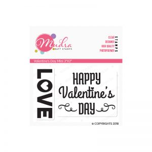 valentines day mini design photopolymer stamp for crafts, arts and DIY by Mudra