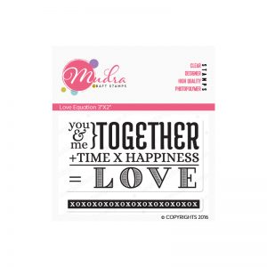 Love equation design photopolymer stamp for crafts, arts and DIY by Mudra