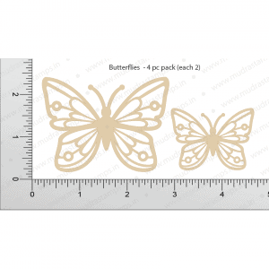 Chipzeb - Butterflies - designer chipboard laser cut embellishment by Mudra