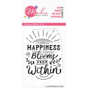 blooms within design photopolymer stamp for crafts, arts and DIY by Mudra