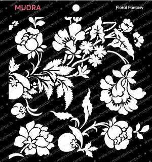 Craft Stencils - Floral Fantasy 6x6 - Mudra