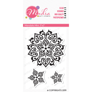 mandala mini design photopolymer stamp for crafts, arts and DIY by Mudra