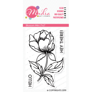 blossom mini design photopolymer stamp for crafts, arts and DIY by Mudra