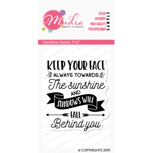 sunshine quote design photopolymer stamp for crafts, arts and DIY by Mudra