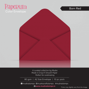 Barn Red Color Envelope for A2 size card - Mudra Paperum