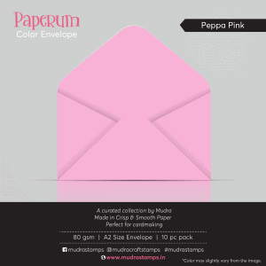 Red Peppa Pink Color Envelope for A2 size card - Mudra Paperum