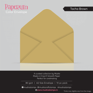 Teach Brown Color Envelope for A2 size card - Mudra Paperum