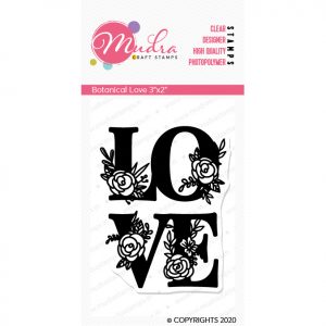 Botanical Love design photopolymer stamp for crafts, arts and DIY by Mudra