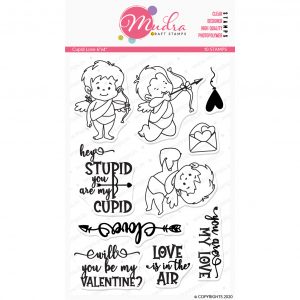 Cupid Love design photopolymer stamp for crafts, arts and DIY by Mudra