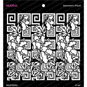 Craft Stencils - Geometric floral 6x6 - Mudra