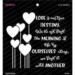 Craft Stencils - Love Destiny 6x6 - Mudra