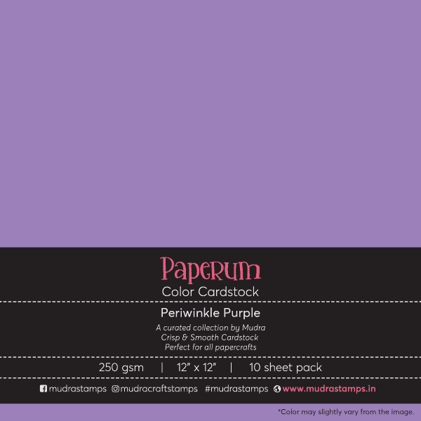 Periwinkle Purple Color Cardstock Paper board 250gsm 12x12 - Mudra Paperum