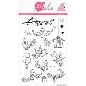 cutie tweety design photopolymer stamp for crafts, arts and DIY by Mudra