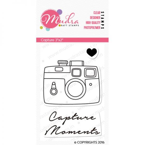 Capture design photopolymer stamp for crafts, arts and DIY by Mudra