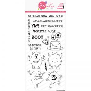 crazy monsters design photopolymer stamp for crafts, arts and DIY by Mudra