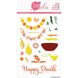 diwali decors design photopolymer stamp for crafts, arts and DIY by Mudra