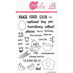 eggstasy design photopolymer stamp for crafts, arts and DIY by Mudra