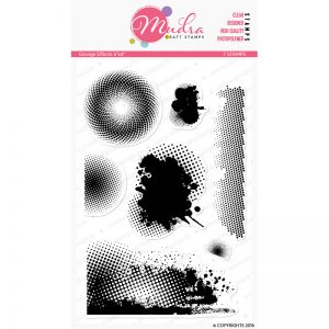 grunge effects design photopolymer stamp for crafts, arts and DIY by Mudra