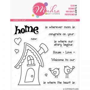 home design photopolymer stamp for crafts, arts and DIY by Mudra