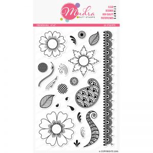 mendhika design photopolymer stamp for crafts, arts and DIY by Mudra