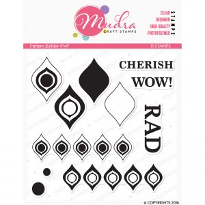 pattern builder design photopolymer stamp for crafts, arts and DIY by Mudra