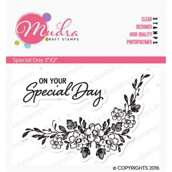 special day design photopolymer stamp for crafts, arts and DIY by Mudra