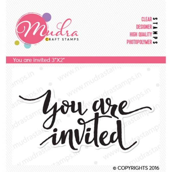 you are invited design photopolymer stamp for crafts, arts and DIY by Mudra