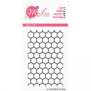 hexa design photopolymer stamp for crafts, arts and DIY by Mudra