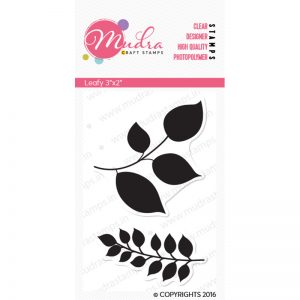 leafy design photopolymer stamp for crafts, arts and DIY by Mudra