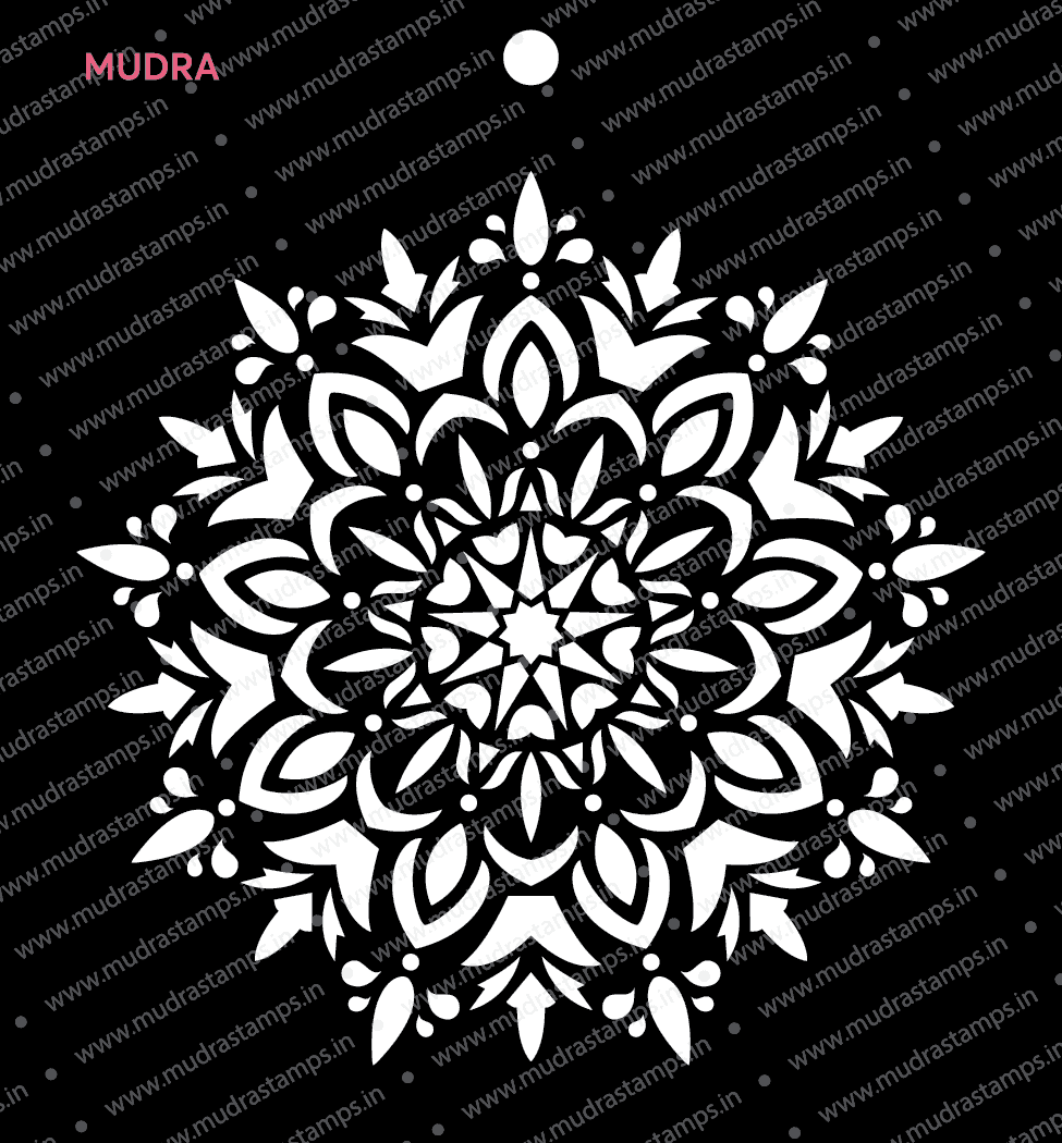 Mudra Stencil – Rangoli 6×6 – Mudra Craft Stamps