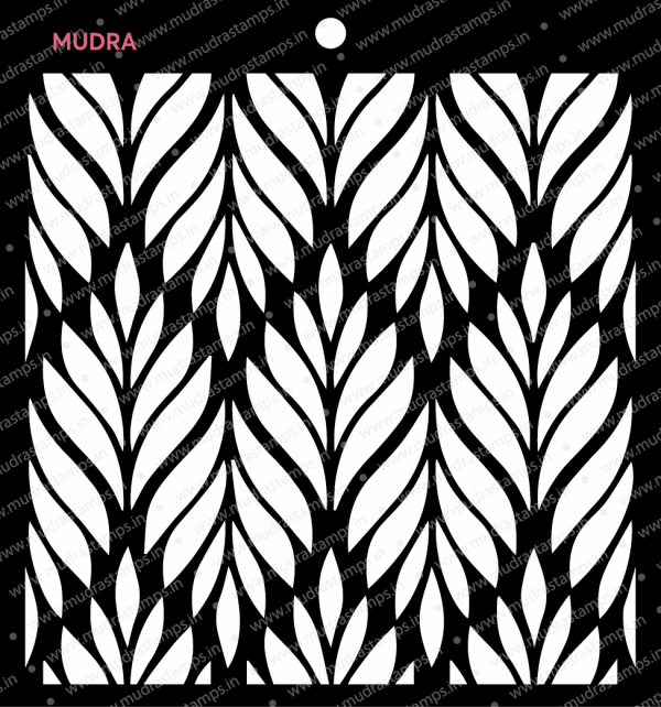 Craft Stencils - Leafy Pattern 6x6 - Mudra