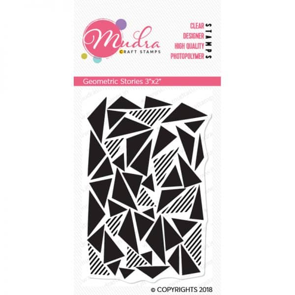 geometric stories design photopolymer stamp for crafts, arts and DIY by Mudra