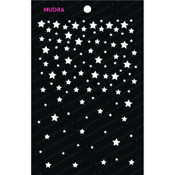 Craft Stencils - Falling Stars 6x4 - Mudra