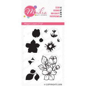 mogra design photopolymer stamp for crafts, arts and DIY by Mudra