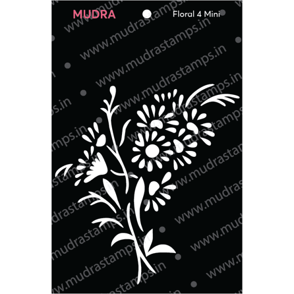 Craft Stencils - Floral Mini 4 3x4 - Mudra