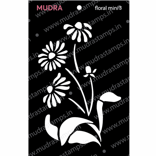 Craft Stencils - Floral Mini 3 3x4 - Mudra