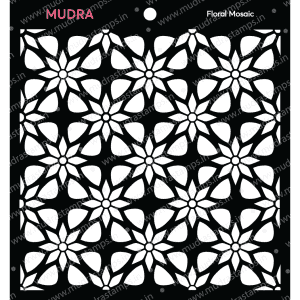 Craft Stencils - Floral Mosaic 6x6 - Mudra