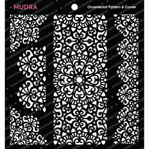 Craft Stencils - Ornamental Pattern & Corner 6x6 - Mudra