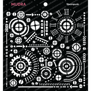 Craft Stencils - Steampunk 6x6 - Mudra