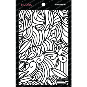 Craft Stencils - Swirly Leaves 6x4 - Mudra