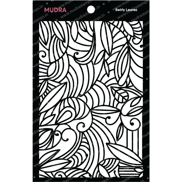 Craft Stencils - Swirly Leaves 6x4 - Mudra