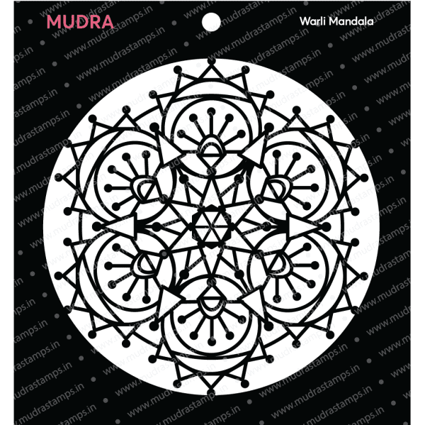 Craft Stencils - Warli Mandala 6x6 - Mudra