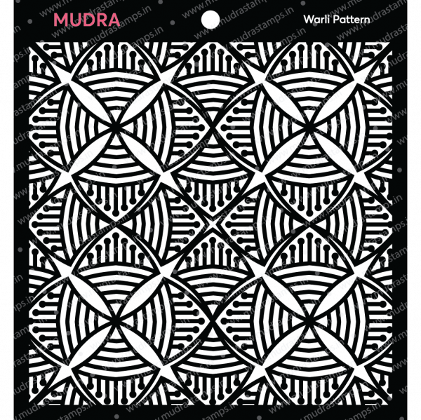 Craft Stencils - Warli Pattern 6x6 - Mudra