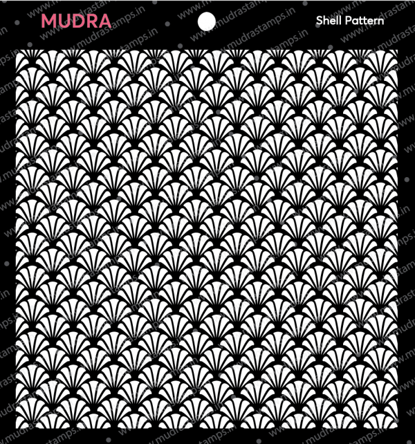 Craft Stencils - Shell Pattern 6x6 - Mudra