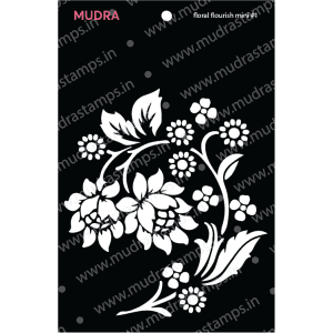 Craft Stencils - Floral Flourish Mini #1 3x4 - Mudra