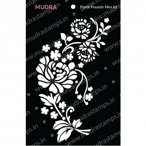 Craft Stencils - Floral Flourish Mini #2 3x4 - Mudra