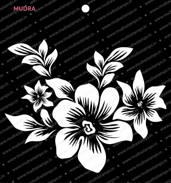 Craft Stencils - Floral Spray 6x6 - Mudra
